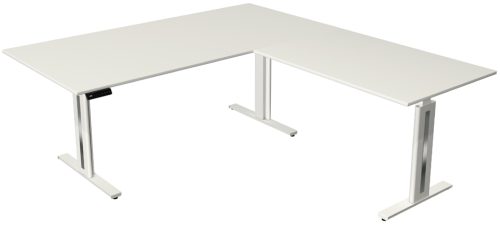 kerkmann Table de bureau assis-debout Move 3 fresh, blanc