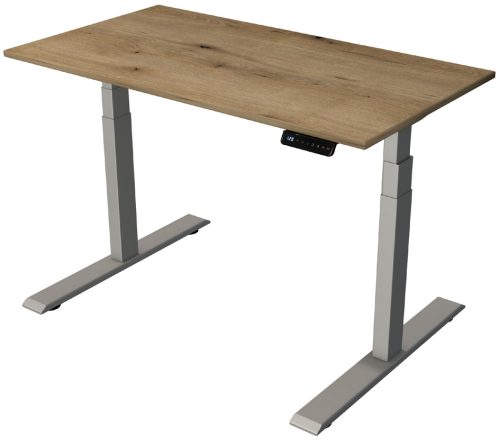 kerkmann Bureau assis-debout Smart Office, chêne/argent