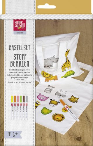 KNORR prandell Set créatif Dessin sur tissu Animaux & Zoo