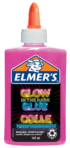 ELMER'S Colle liquide Glow in the Dark, 147 ml, rose