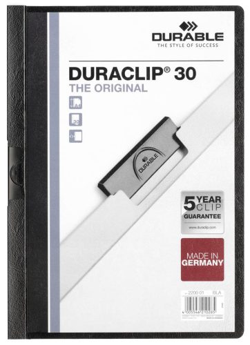 DURABLE Chemise à clip DURACLIP ORIGINAL 30, A4, noir