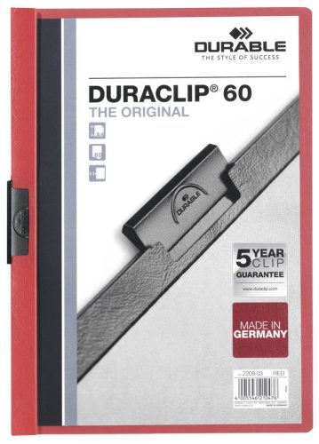 DURABLE Chemise à clip DURACLIP ORIGINAL 60, A4, rouge
