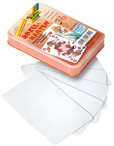 folia Jeu de cartes uni, 65 x 100 mm, 36 cartes, blanc