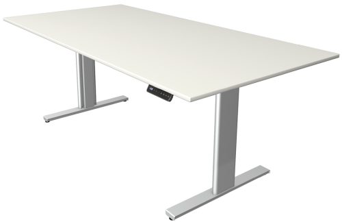 kerkmann Table de bureau assis-debout Move 3 tube, blanc