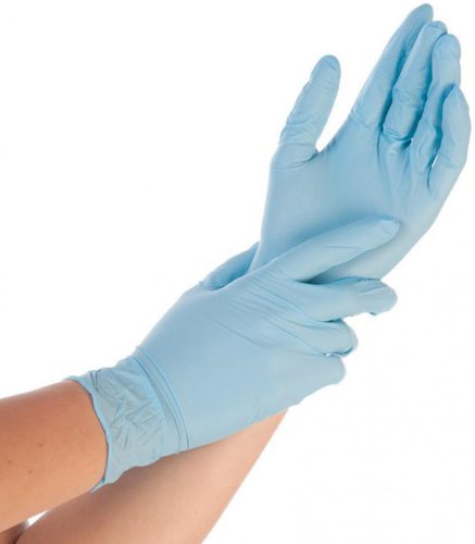HYGONORM Gant nitrile ALLFOOD SAFE, L, sans poudre, blanc