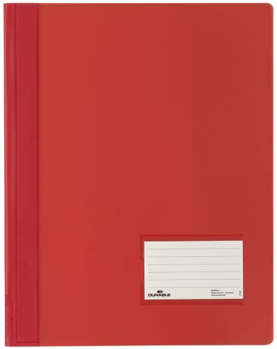 DURABLE Chemise à lamelle DURALUX, A4, rouge translucide