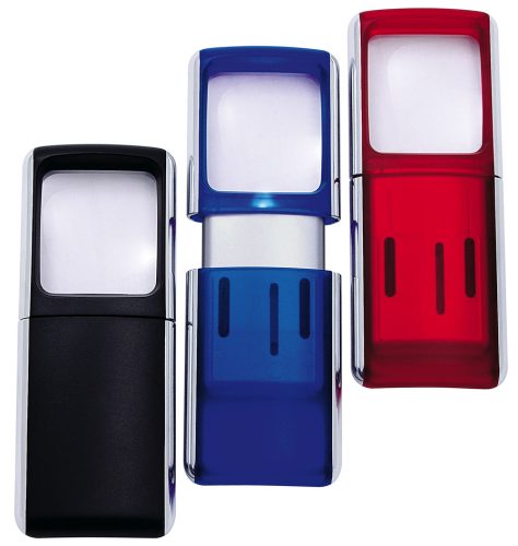 WEDO Loupe rectangulaire avec éclairage à LED, bleu