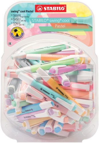 STABILO Surligneur swing cool Pastel, bonbonnière de 100