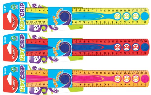 Maped Règle plate Kidy Grip, 300 mm, en plastique