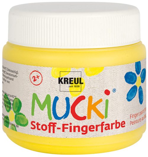 KREUL Gouache aux doigts textile 'MUCKI', 150 ml, jaune
