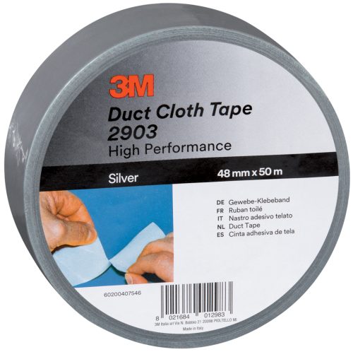 3M Scotch Ruban adhésif en toile 2903, 48 mm x 50 m, noir