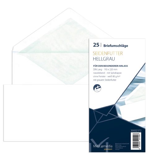 MAILmedia Enveloppe Offset, avec doublure en soie, blanc