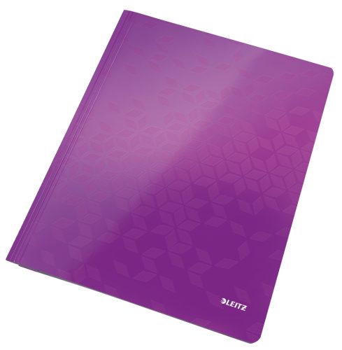 LEITZ Chemise à lamelle WOW, A4, en carton, violet
