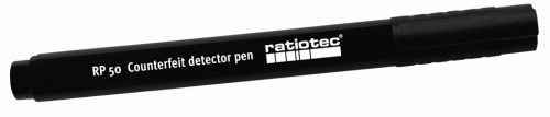 ratiotec Stylo détecteur de faux billets 'RP 50', noir