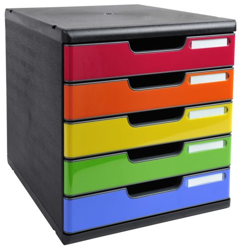 EXACOMPTA Module de classement MODULO A4, 5 tiroirs,arlequin
