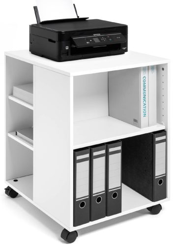 DURABLE Desserte de bureau '74/59' ouvert, 6 étagères, blanc