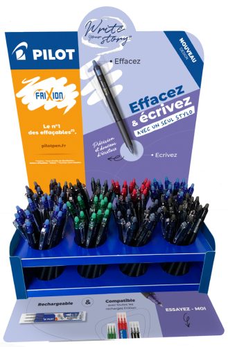 PILOT Stylo roller FRIXION POINT CLICKER, présentoir de 96