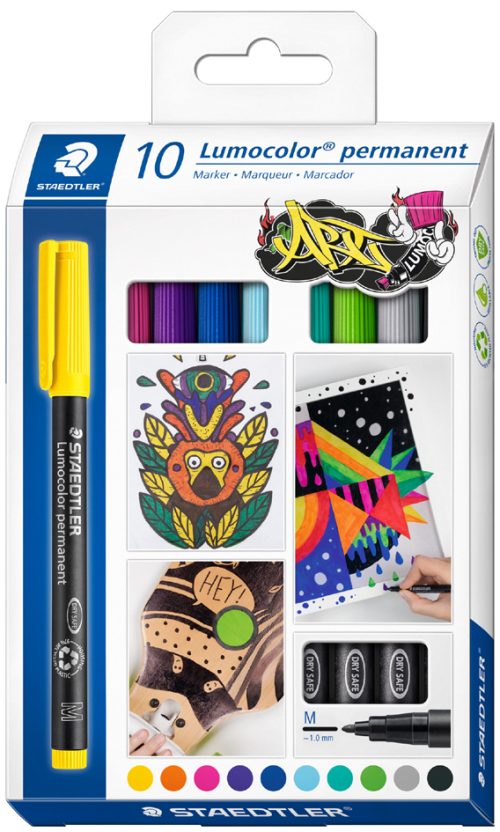 STAEDTLER Marqueur permanent 317M Lumocolor, étui de 10