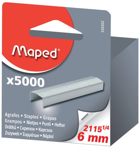 Maped Agrafes 24/6, grand emballage, zingué