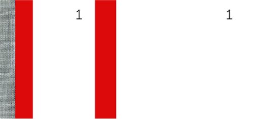 ELVE Bloc vendeur, dimensions: (L)135 x (H)60 mm, rouge
