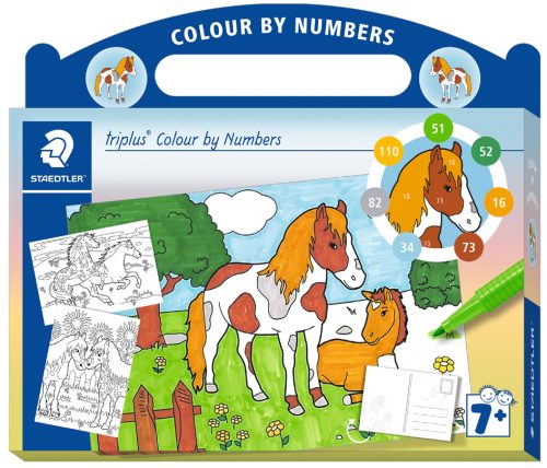 STAEDTLER Kit de coloriage triplus 'Peinture au numéro Dino'