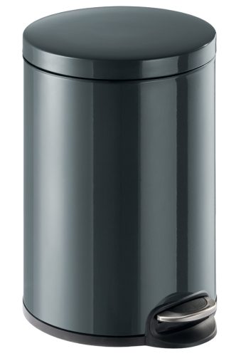DURABLE Poubelle à pédale métal, rond, 20 litres, noir