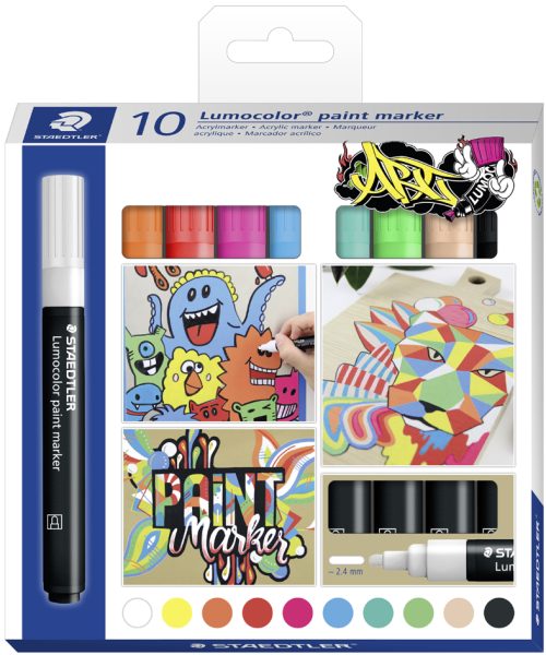 STAEDTLER Marqueur acrylique paint marker LUMOCOLOR, étui