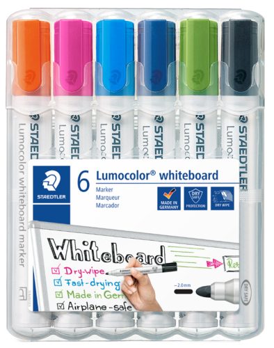STAEDTLER Marqueur tableau blanc 351 Lumocolor, étui de 6