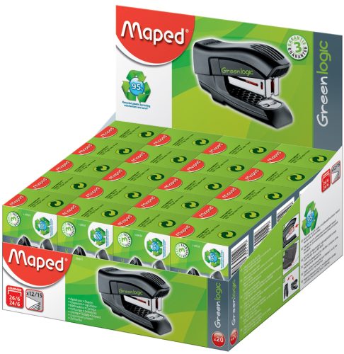 Maped Agrafeuse Mini Standard Greenlogic, présentoir de 20