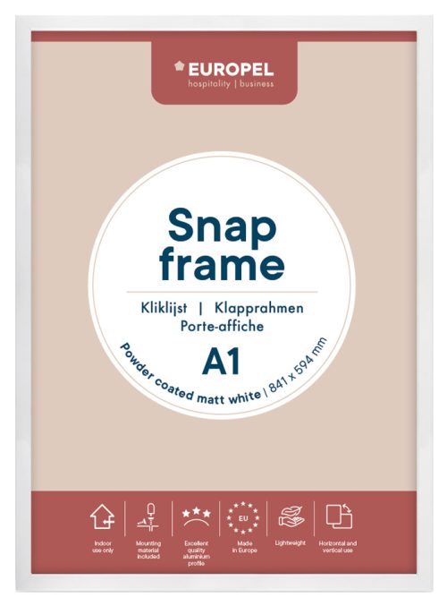 EUROPEL Cadre porte-affiche premium+, A3, blanc