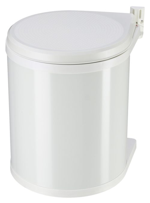 Hailo Poubelle encastrable Compact-Box M, tôle d'acier blanc