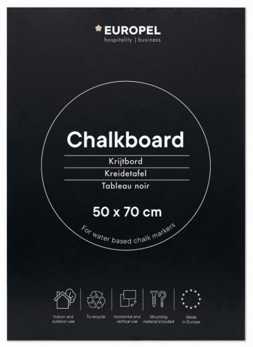 EUROPEL Ardoise sans cadre, 420 x 600 mm, noir