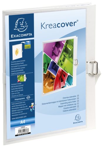 EXACOMPTA Chemise à dos extensible Kreacover, A4, blanc