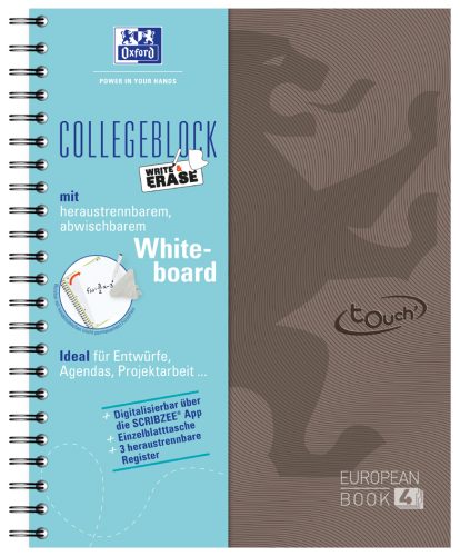 Oxford Cahier Touch European Book 4 'Write & Erase', brun