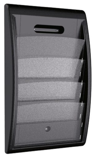 PAPERFLOW Porte-brochures mural Quick fit, 4 compartiments