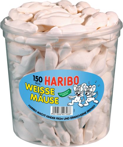 HARIBO Bonbon gélifié aux fruits SOURIS BLANCHES, 150 pcs