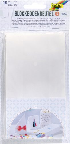 folia Sac en papier à fond plat, 120 x 60 x 210 mm, nature