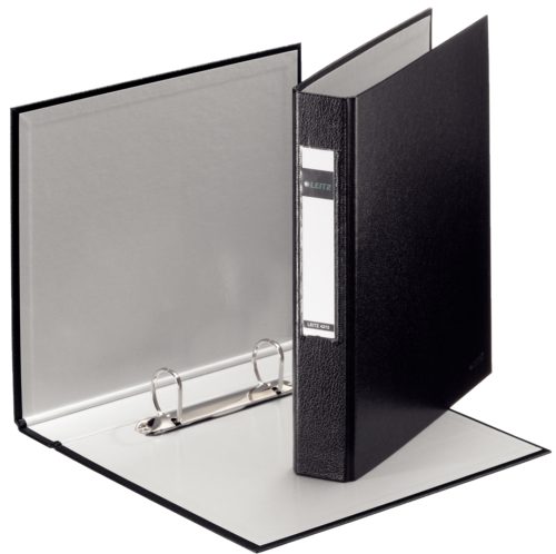 LEITZ Classeur à anneaux Standard, A5, noir, mécanisme à 2