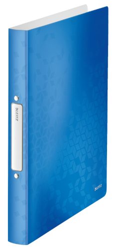 LEITZ Classeur à anneaux WOW, A4, PP, 2 anneaux, bleu