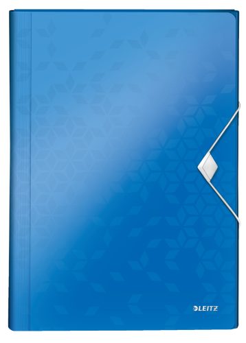 LEITZ Trieur ménager WOW, A4, PP, 6 compartiments, bleu