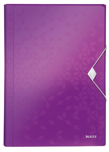 LEITZ Trieur ménager WOW, A4, PP, 6 compartiments, violet