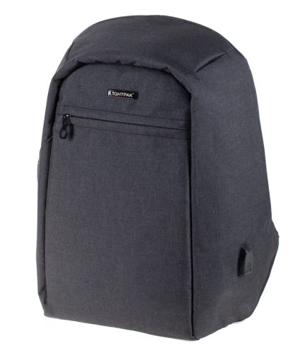Lightpak Sac à dos 'SAFEPAK', avec port USB, anthracite