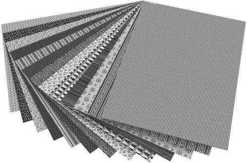 folia Carton à motif 'Noir / Blanc', 500 x 700 mm, 270 g/m2