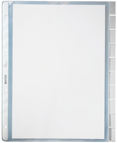 LEITZ Pochettes intercalaires, en blanc, A4, PP,10 touches