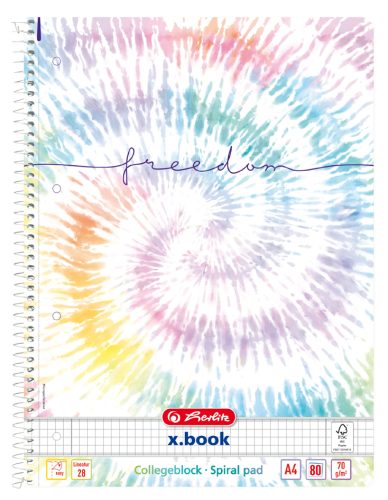 herlitz Cahier à spirales New Batik 'Freedom', A4