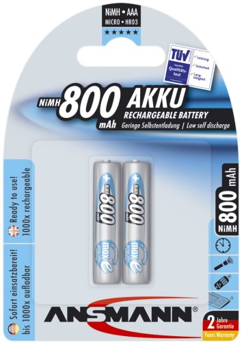 ANSMANN Pile rechargeable NiMH maxE, Micro (AAA), 800 mAh