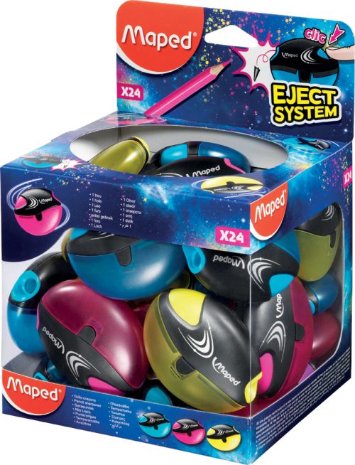 Maped Taille-crayon Galactic, en plastique, présentoir de 24