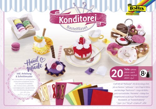 folia Kit pour bricolage en feutrine 'Konditorei', assorti