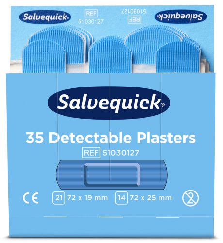 CEDERROTH Recharge Salvequick, pansement détectable bleu