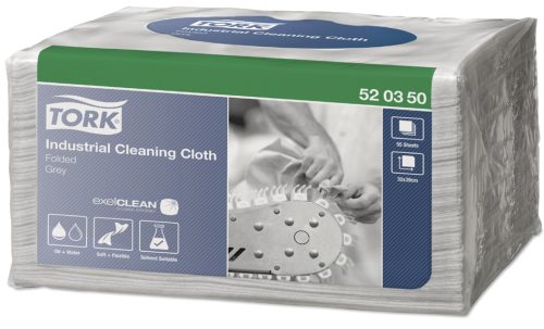 TORK Lingette de nettoyage pour l'industrie, 1 pli, gris